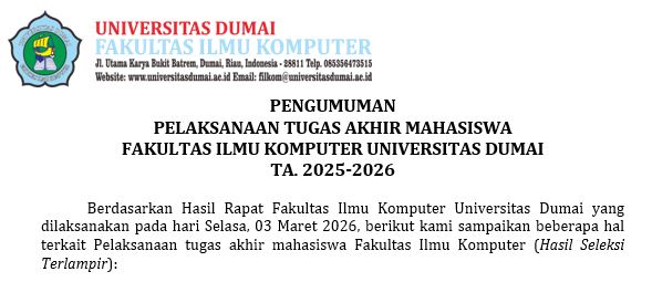 Permalink to:Jadwal Pelaksanaan Skripsi / Tugas Akhir T.A 2025/2026